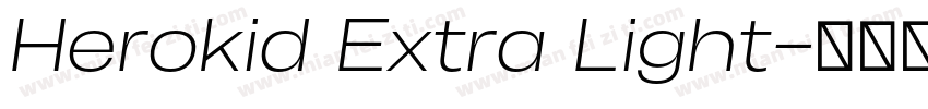 Herokid Extra Light字体转换